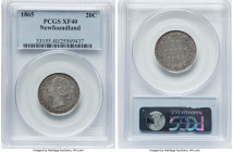 Newfoundland. Victoria 20 Cents 1865 XF40 PCGS, London mint, KM4. HID09801242017 © 2023 Heritage Auctions | All Rights Reserved