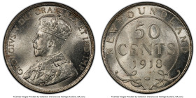 Newfoundland. George V 50 Cents 1918-C MS63 PCGS, Ottawa mint, KM12. A fabulously lustrous, Choice example. HID09801242017 © 2023 Heritage Auctions | ...