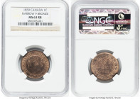 Victoria bronze "Narrow 9" Cent 1859 MS63 Red and Brown NGC, London mint, KM1. HID09801242017 © 2023 Heritage Auctions | All Rights Reserved