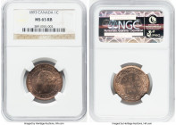Victoria Cent 1893 MS65 Red and Brown NGC, London mint, KM7. Featuring pretty auburn tones and abundant, cartwheeling luster. HID09801242017 © 2023 He...