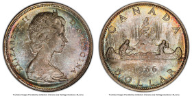 Elizabeth II "Large Beads" Dollar 1966 MS64 PCGS, Royal Canadian mint, KM64.1. Large beads variety. HID09801242017 © 2023 Heritage Auctions | All Righ...