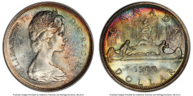 Elizabeth II "Large Beads" Dollar 1966 MS63 PCGS, Royal Canadian mint, KM64.1. Large beads variety. HID09801242017 © 2023 Heritage Auctions | All Righ...