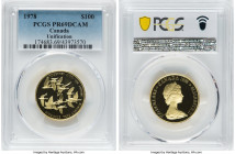 Elizabeth II gold Proof "Unification" 100 Dollars 1978 PR69 Deep Cameo PCGS, Royal Canadian mint, KM122. HID09801242017 © 2023 Heritage Auctions | All...