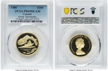 Elizabeth II gold Proof "Arctic Territories" 100 Dollars 1980 PR69 Deep Cameo PCGS, Royal Canadian mint, KM129. Arctic Territories. HID09801242017 © 2...