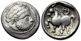 EASTERN EUROPE. Imitations of Philip II of Macedon (3rd century BC). Drachm. "Dachreiter" type