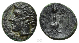 SICILY. Katane. Ae Onkia (Circa 415-402 BC)