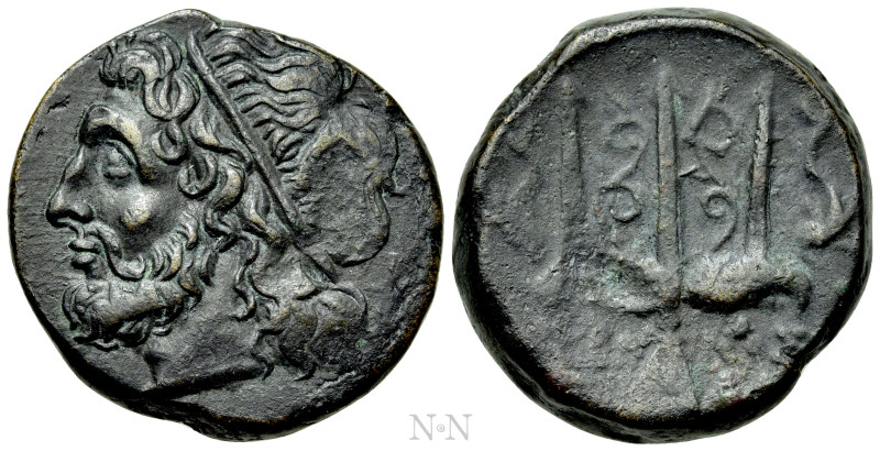 SICILY. Syracuse. Hieron II (275-215 BC). Ae. 

Obv: Head of Poseidon left, we...