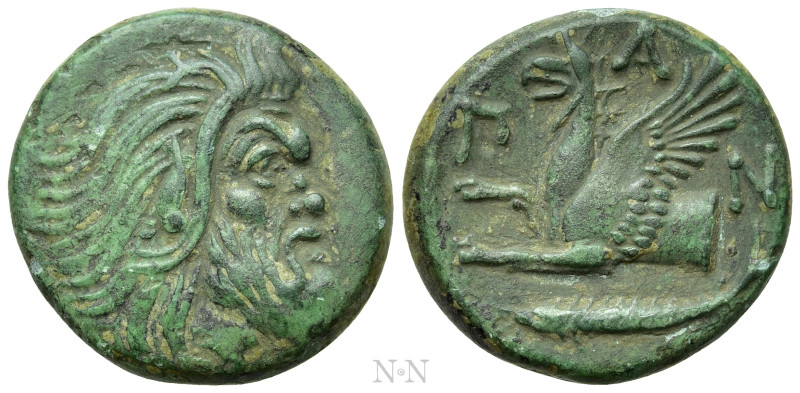 CIMMERIAN BOSPOROS. Pantikapaion. Ae (Circa 310-304/3 BC). 

Obv: Bearded head...