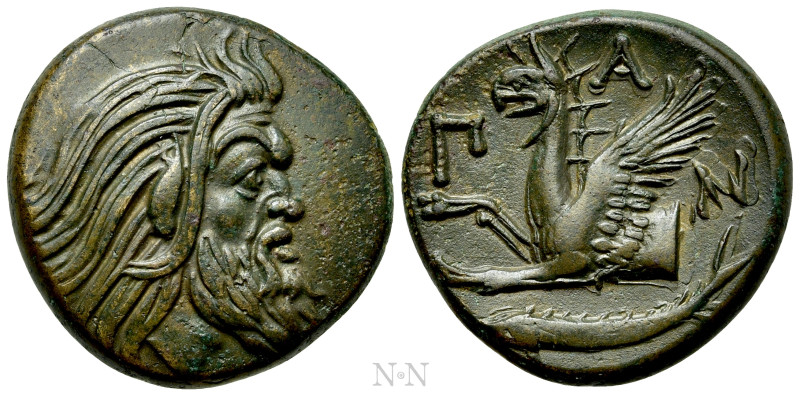 CIMMERIAN BOSPOROS. Pantikapaion. Ae (Circa 310-304/3 BC).

Obv: Bearded head ...