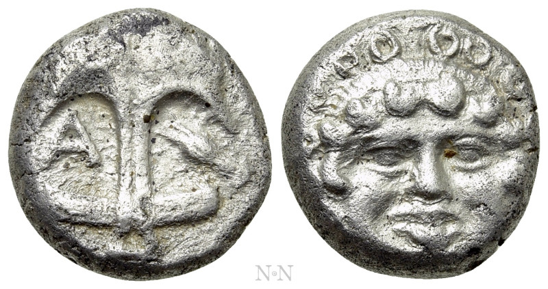 THRACE. Apollonia Pontika. Drachm (Circa 470-435 BC). 

Obv: Upright anchor; A...