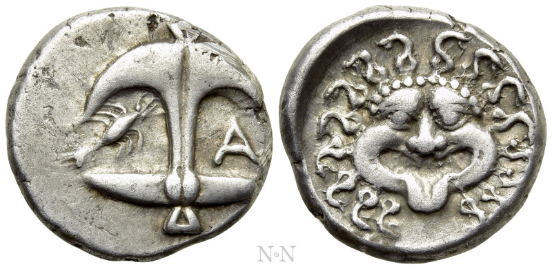 THRACE. Apollonia Pontika. Drachm (Late 5th-4th centuries BC). 

Obv: Upright ...