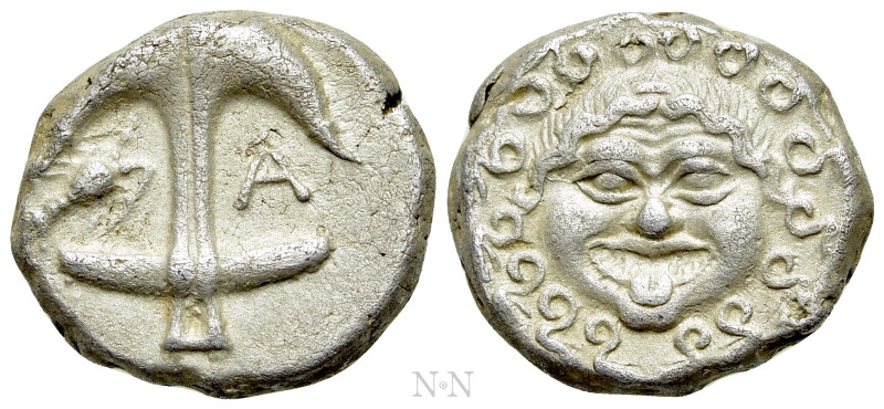 THRACE. Apollonia Pontika. Drachm (Late 5th-4th centuries BC). 

Obv: Upright ...