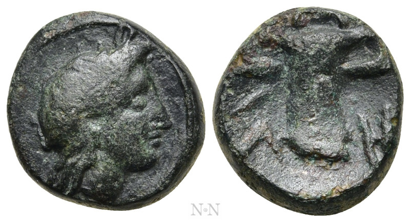 THRACE. Philemon (Circa 340 BC). Ae. Kypsela(?)

Obv: Male head right
Rev: ΦI...