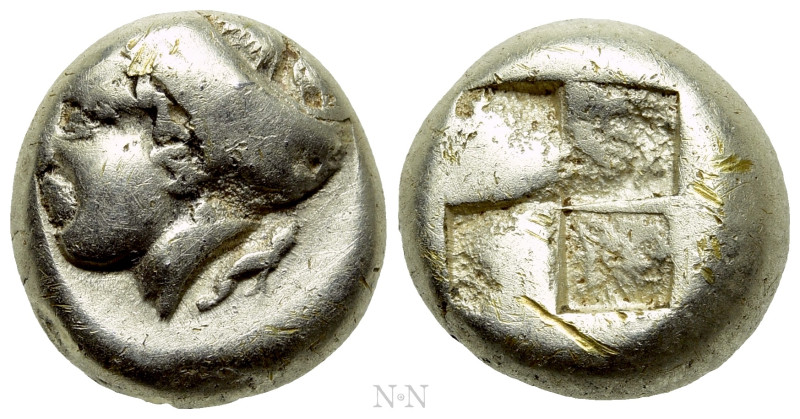 IONIA. Phokaia. EL Hekte (Circa 478-387 BC). 

Obv: Female head left, with hai...