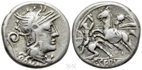 C. SERVILIUS VATIA. Denarius (127 BC). Rome