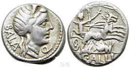 C. ALLIUS BALA. Denarius (92 BC). Rome