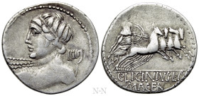 C. LICINIUS L.F. MACER. Denarius (84 BC). Rome