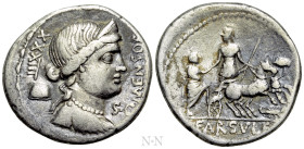 L. FARSULEIUS MENSOR. Denarius (76 BC). Rome