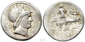 L. AXSIUS L.F. NASO. Denarius (71 BC). Rome