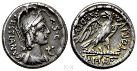 M. PLAETORIUS M.F. CESTIANUS. Denarius (57 BC). Rome