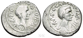 LEPIDUS and OCTAVIAN. Denarius (43 BC). Military mint traveling with Lepidus in Italy