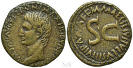 AUGUSTUS (27 BC-14 AD). Rome. As. M. Maecilius Tullus, moneyer