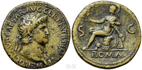 NERO (54-68). Sestertius. Lugdunum