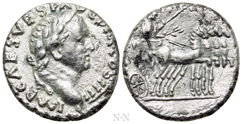 VESPASIAN (69-79). Denarius. Antioch. "Judaea Capta" issue. 

Obv: IMP CAES VE...