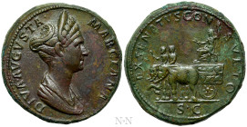 DIVA MARCIANA (Died 112/4). Sestertius. Rome