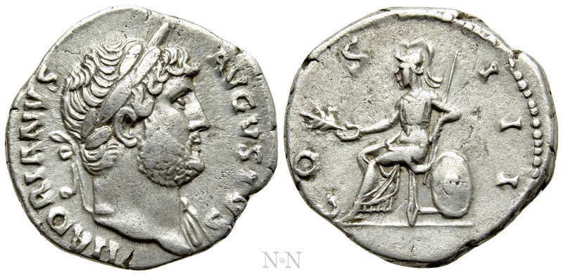 HADRIAN (117-138). Denarius. Rome. 

Obv: HADRIANVS AVGVSTVS. 
Laureate bust ...