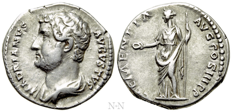 HADRIAN (117-138). Denarius. Rome. 

Obv: HADRIANVS AVGVSTVS. 
Bareheaded and...