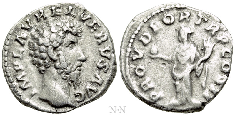 LUCIUS VERUS (161-169). Denarius. Rome. 

Obv: IMP L AVREL VERVS AVG. 
Bare h...