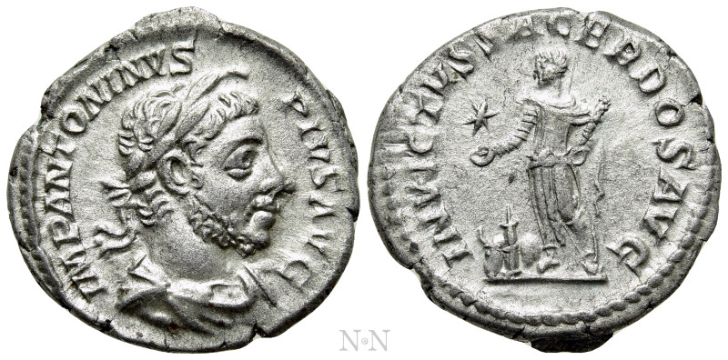 ELAGABALUS (218-222). Denarius. Rome. 

Obv: IMP ANTONINVS PIVS AVG. 
Laureat...