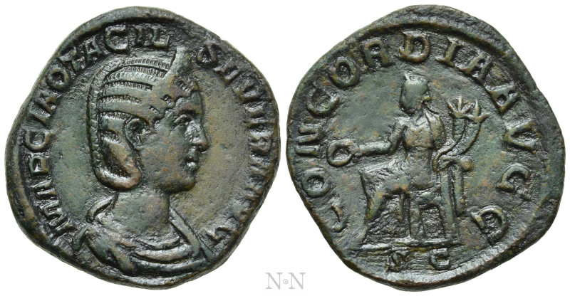 OTACILIA SEVERA (Augusta, 244-249). Sestertius. Rome. 

Obv: MARCIA OTACIL SEV...