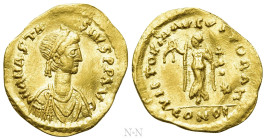ANASTASIUS I (491-518). GOLD Tremissis. Constantinople