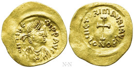 MAURICE TIBERIUS (582-602). GOLD Tremissis. Constantinople