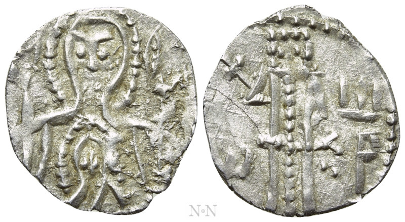 BULGARIA. Second Empire. Ivan Šišman (1371-1395). Half Grosh. 

Obv: Facing bu...