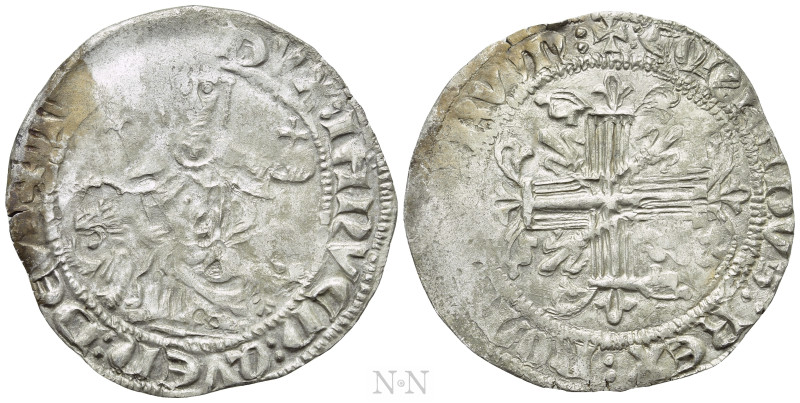CRUSADERS. Chios. Maona Society (Circa 1347-1566). Gigliato. 

Obv: DUX IAҺUЄҺ...