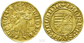 HUNGARY. Ladislaus V (1453-1457). GOLD Aranyforint - Goldgulden (1455-1457). Kremnitz