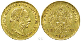 AUSTRIAN EMPIRE. Franz Joseph I (1848-1916). GOLD 4 Florins - 10 Francs (1885). Vienna
