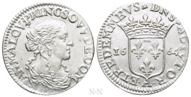 FRANCE. Dombes. Anna Maria Luisa d'Orléans (1627-1693). Luigino or 1/12 Écu (1664-A). Trevoux