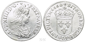 FRANCE. Louis XIV (1643-1715). 1/12 Ecu (1660-D). Lyon