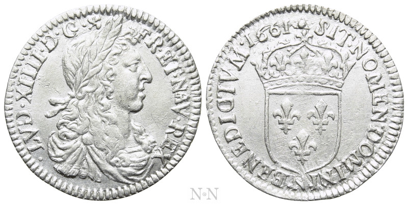 FRANCE. Louis XIV (1643-1715). 1/12 Écu (1661-N). Montpellier. 

Obv: LVD XIII...