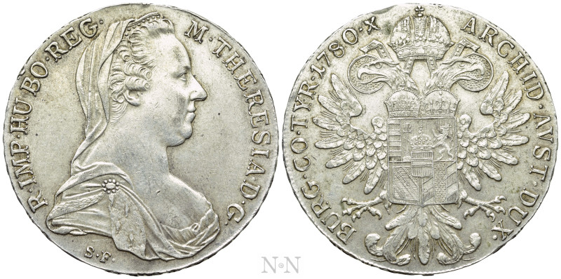 HOLY ROMAN EMPIRE. Maria Theresia (1740-1780). Taler (1780-SF). 

Obv: M THERE...