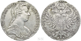 HOLY ROMAN EMPIRE. Maria Theresia (1740-1780). Taler (1780-SF)