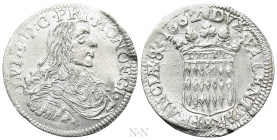MONACO. Louis I Grimaldi (1662-1701). 5 Sols or 1/12 d'écu (1662)