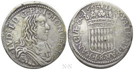 MONACO. Louis I Grimaldi (1662-1701). 5 Sols or 1/12 d'écu (1663)