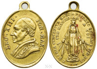 ITALY. Papal States. Leo XIII (1878-1903). Gilt Medal (1830)