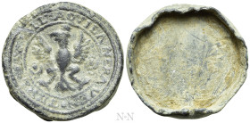 ITALY. Venice. Lead Theriac Box Seal (Circa 17th century). Produced by the 'Aquila Nera' pharmacopia of Venice