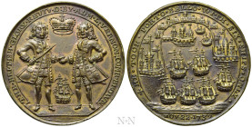 UNITED KINGDOM. Edward Vernon and Charles Brown (1684-1757 and 1678/9-1753). Ae Medal (1739). Capture of Portobello